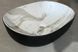 Раковина накладна MIXXUS PREMIUM ELLIPSE-0105 MARBLE-BLACK 600х400х150mm (MP6565)