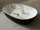 Раковина накладна MIXXUS PREMIUM ELLIPSE-0105 MARBLE-BLACK 600х400х150mm (MP6565)