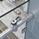 Двері у нішу розсувні KOER SR SD06-140x220-TR-01 прозоре скло EASY CLEAN 8мм хром (KR5368)