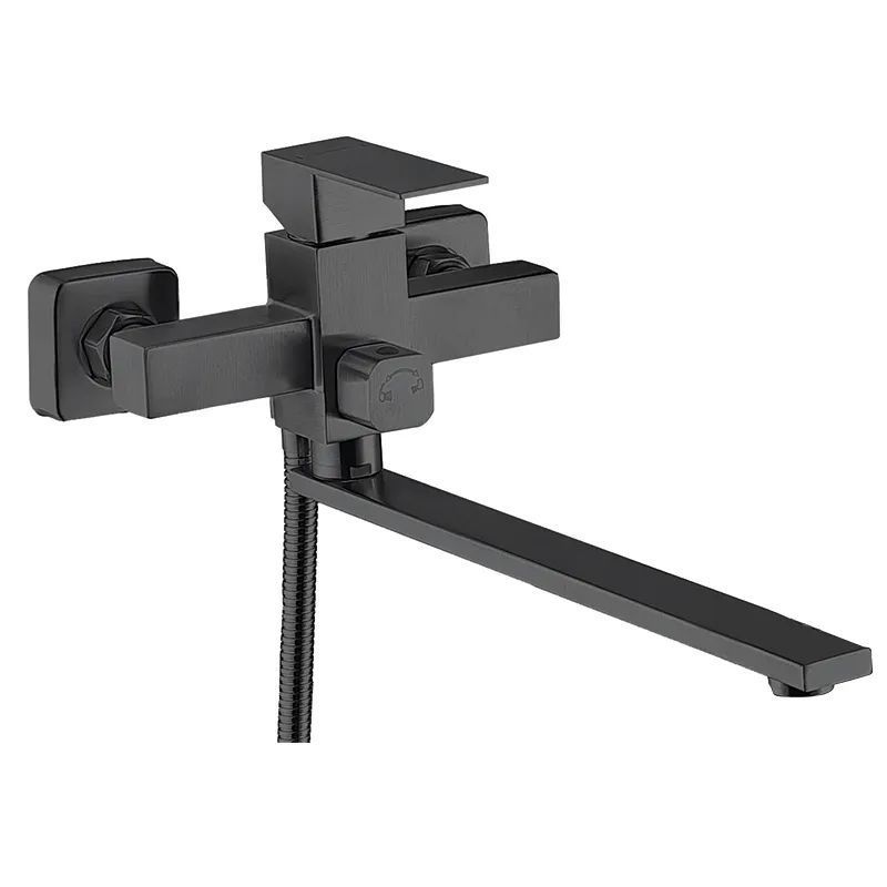 фотографія Змішувач для ванни Zerix KUB-006 (Euro) Black з нерж. сталі SUS304 (ZX4850)