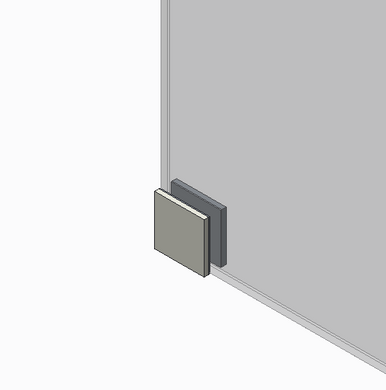 фото Двері у нішу розсувні KOER SR SD02-120x200-TR-01 прозоре скло EASY CLEAN 8мм хром (KR5384)