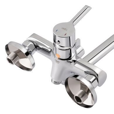 фото Смеситель для ванны Qtap Grand с поворотным изливом (c душевым гарнитуром) QTGRACRM005 Chrome