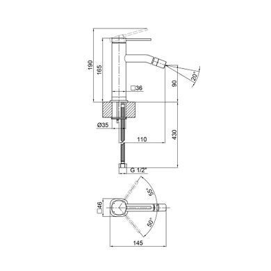 фото Смеситель для биде Qtap Robin QTROB2060102B Black Matt