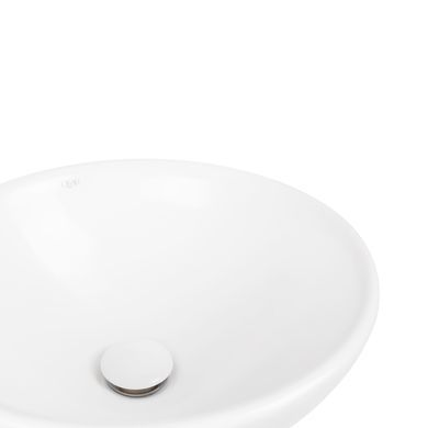 фото Раковина-чаша Qtap Owl 400х400х155 White с донным клапаном QT1911K53W