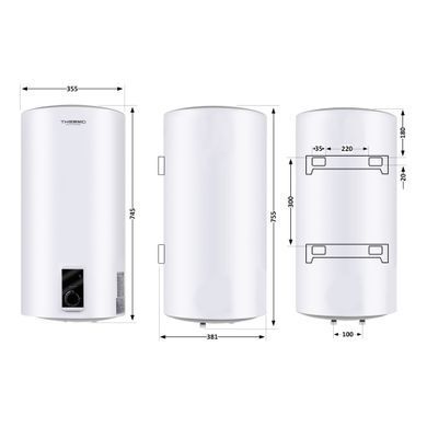 фото Водонагреватель электрический Thermo Alliance 50 л SLIM вертикальный, сухой ТЭН 2,0 кВт D50V20J(D)1-K