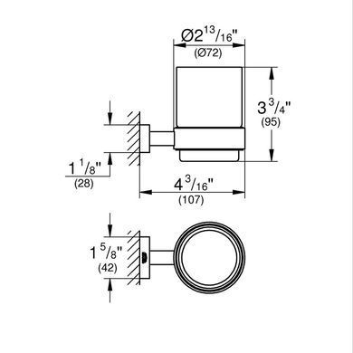 фото Набір аксесуарів 3в1 Grohe Essentials Cube (BF40511EC)