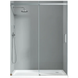фото Двері у нішу розсувні KOER SR SD02-120x200-TR-01 прозоре скло EASY CLEAN 8мм хром (KR5384)