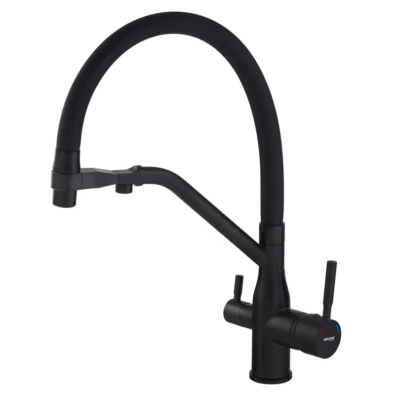 фото Змішувач для кухні MixxusPremium Gravity 021 BLACK REFL.BLACK (MI6978)