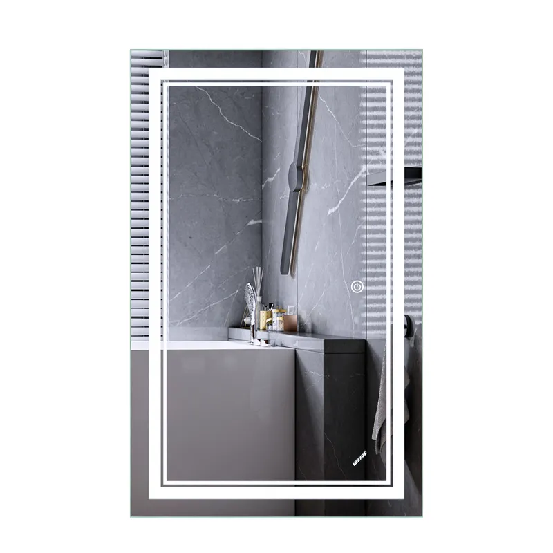 фото Дзеркало MIXXUS PREMIUM QUADRO MR20-50x80-REVERSE з LED Touch, Anti-fog, димером, рег. яскравості (MP6620)
