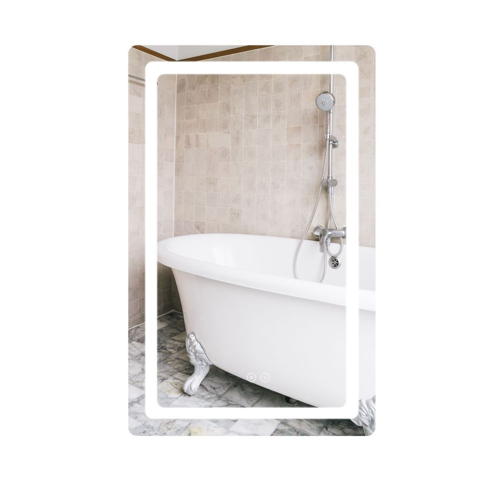фото Зеркало Qtap Mideya (DC-F911) 500х800 с LED-подсветкой Touch, с антизапотеванием, диммером QT2078F911W
