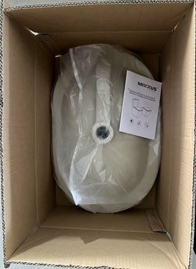 фото Раковина врізна на стільницю Mixxus Premium ELLIPSE-1601 600х400х190mm з переливом (MP6569)