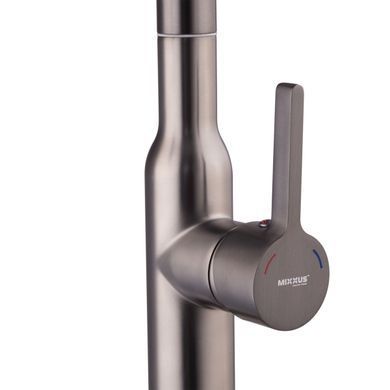 фото Змішувач для кухні з висувним виливом Mixxus Premium PULL 014 GRAPHITE (MI6959)