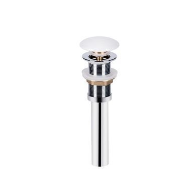 фото Комплект Qtap Tern: Раковина накладная прямоугольная 475х370х140 мм White + Донный клапан PU02