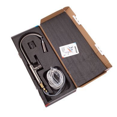 фото Змішувач для кухні з висувним виливом Mixxus Premium PULL 014 GRAPHITE (MI6959)