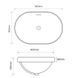 Раковина врізна на стільницю Mixxus Premium ELLIPSE-1601 600х400х190mm з переливом (MP6569)