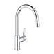 фотографія Змішувач для кухні з висувним виливом Grohe StartCurve 30562000 &mdash; це сучасне рішення для кухні, яке поєднує ергономічний дизайн та передові технології Grohe. Високий вилив з обертанням на 360&deg; забезпечує зручність при митті посуду та наповненні великої та