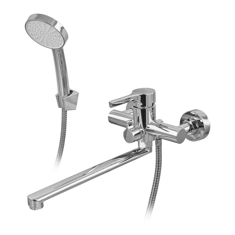 фото Змішувач для ванни ZERIX REX-006 (EURO) CHROME з нерж. сталі (Колір хром) (ZX6118)