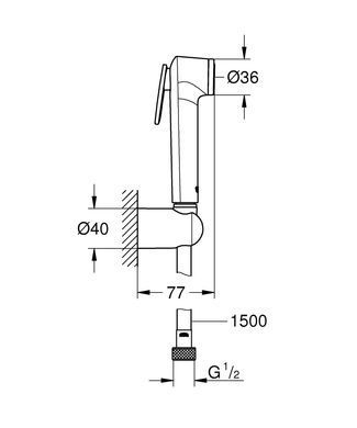 фото Гігієнічний душовий набір Grohe Tempesta-F Trigger Spray (26353000)