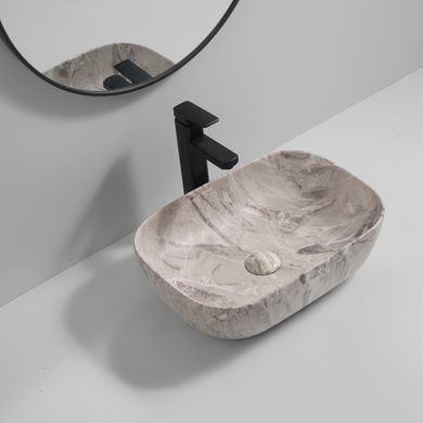 фото Раковина накладна MIXXUS PREMIUM DIVERSE-0113 MARBLE 455х325х135mm (MP6544)