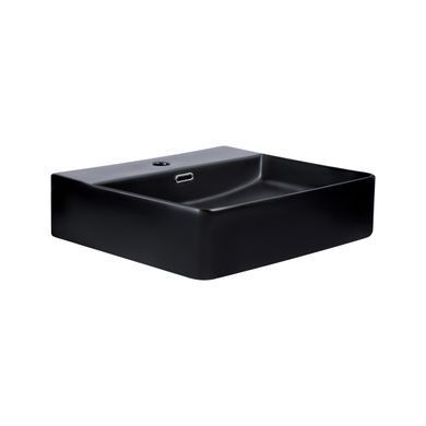 фотографія Раковина Qtap Nando LT 500х420х130 Matt black QT12112173SMBMBN