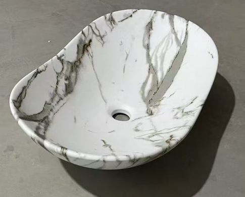 фото Раковина накладна MIXXUS PREMIUM WAVE-0105 MARBLE 620х360х160mm (MP6559)