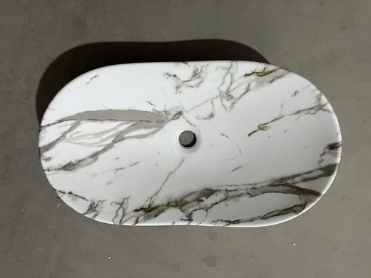 фото Раковина накладна MIXXUS PREMIUM WAVE-0105 MARBLE 620х360х160mm (MP6559)