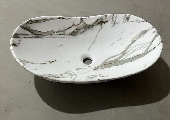 фото Раковина накладна MIXXUS PREMIUM WAVE-0105 MARBLE 620х360х160mm (MP6559)