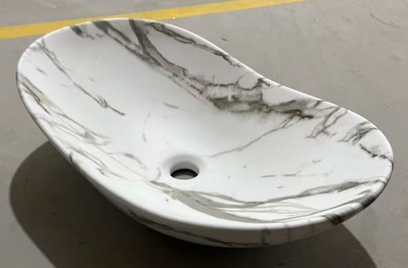 фото Раковина накладна MIXXUS PREMIUM WAVE-0105 MARBLE 620х360х160mm (MP6559)
