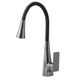 фото Змішувач для кухні MIXXUS ETNA 014-T NUT GRAPHITE REFL.BLACK (Колір графіт+силіконовий вилив чорний) (MI8422)