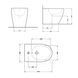 Биде напольное Qtap Robin 565x360x405 Matt black QT13442141CMB