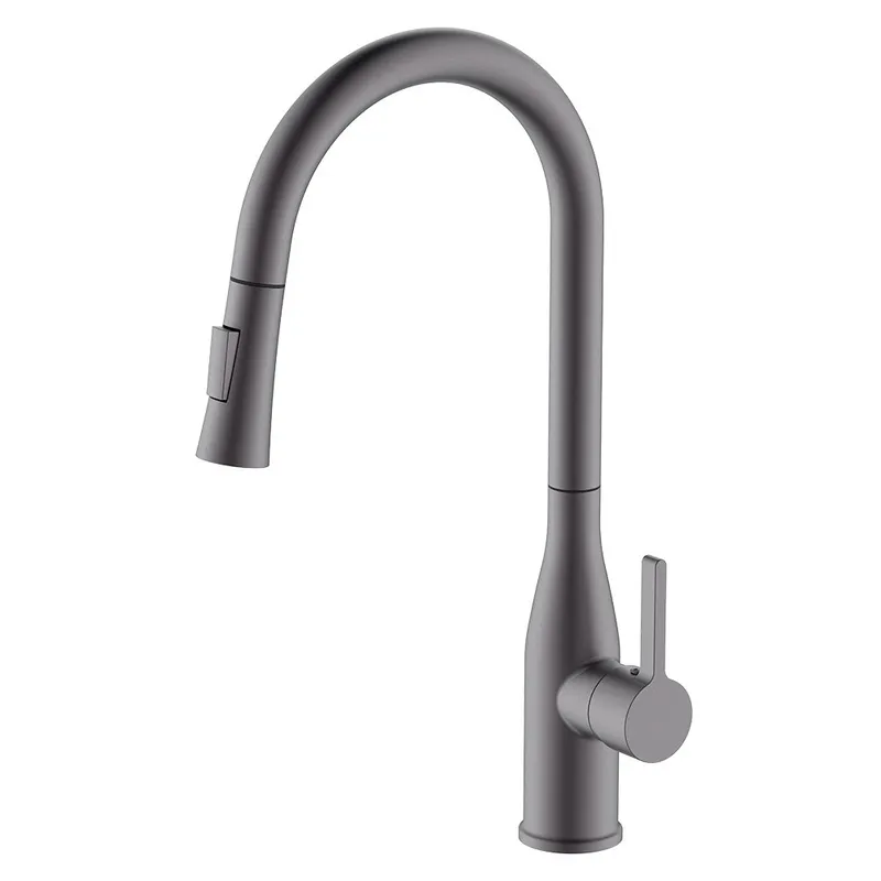фото Змішувач для кухні з висувним виливом MIXXUS PREMIUM SUMMER 014 GRAPHITE (Колір графіт) (MI8282)