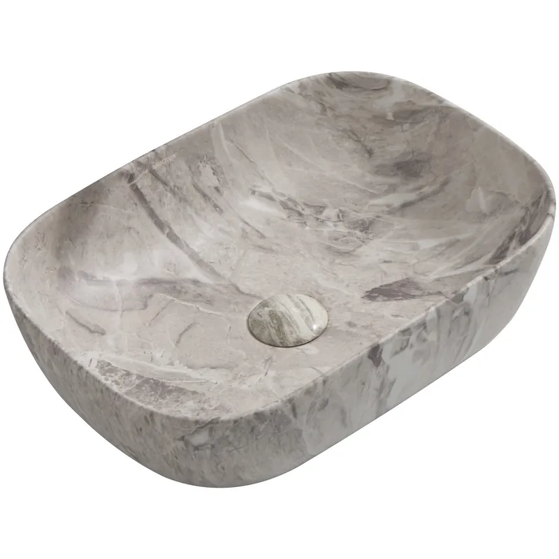 фото Раковина накладна MIXXUS PREMIUM DIVERSE-0113 MARBLE 455х325х135mm (MP6544)