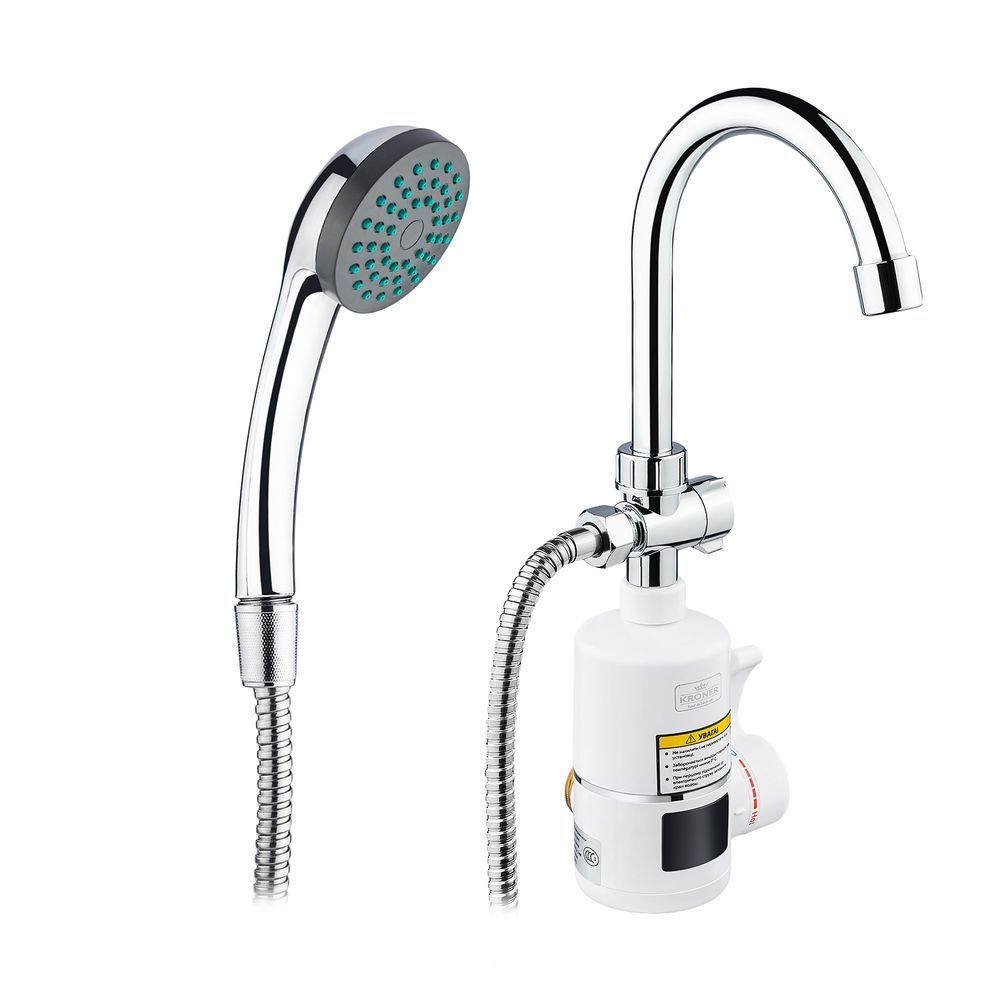 фото Проточный водонагреватель Kroner KRM Volt - CW190WMDS с дисплеем