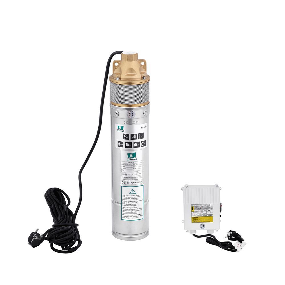 фото Насос глубинный вихревой Pumpman 4SKM100 Нmax 60 м Qmax 2,7 куб.м 750 Вт с пультом