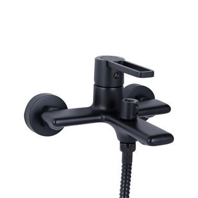 фотографія Змішувач для ванни Qtap Taurus (з душовим гарнітуром) QTTAU259BLM45662 Black Matt