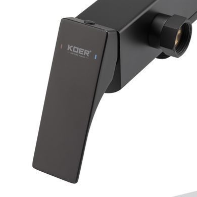фото Змішувач для ванни з коротким виливом Koer KB-41010-05 (Колір чорний) (KR3485)