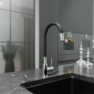 фото Kitchen Light Pro змішувач для кухні, chrome-black