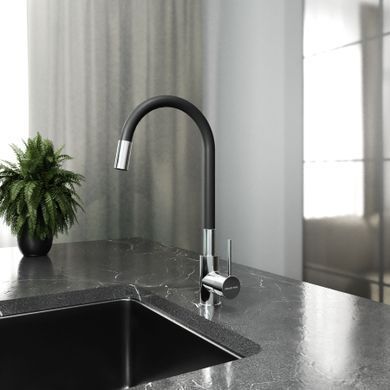 фото Kitchen Light Pro змішувач для кухні, chrome-black