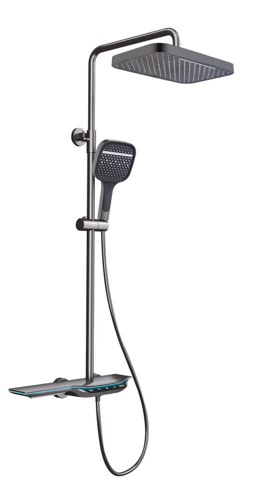 фото Душова колона з термостатичним змішувачем Mixxus Premium SPACE-009-J Graphite, 3 режими (MI6542)