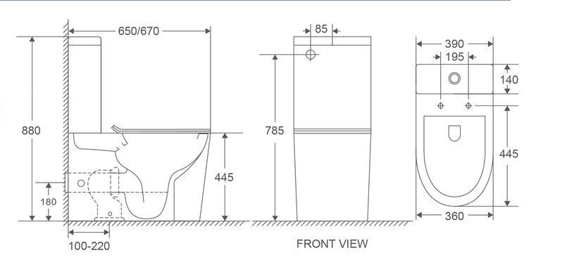 фото Унітаз-компакт Mixxus Premium Bevel-0402-R 670x390x880mm, система змиву RIMLESS (MP6474)