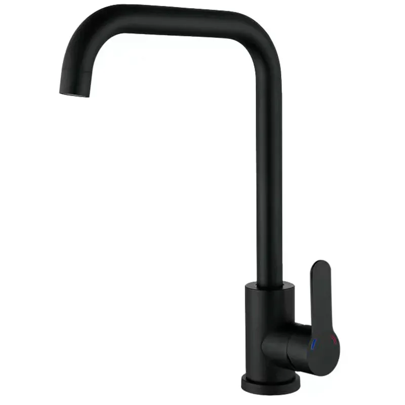 фото Змішувач для кухні Zerix DAX-011-G Black з нерж. сталі SUS304 (ZX4818)