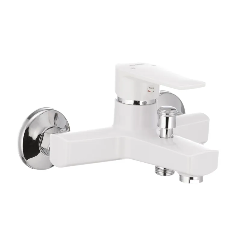 фотографія Змішувач для ванни PLAMIX OSCAR-009 WHITE (без шланга та лійки) (Колір білий) (PM0025)
