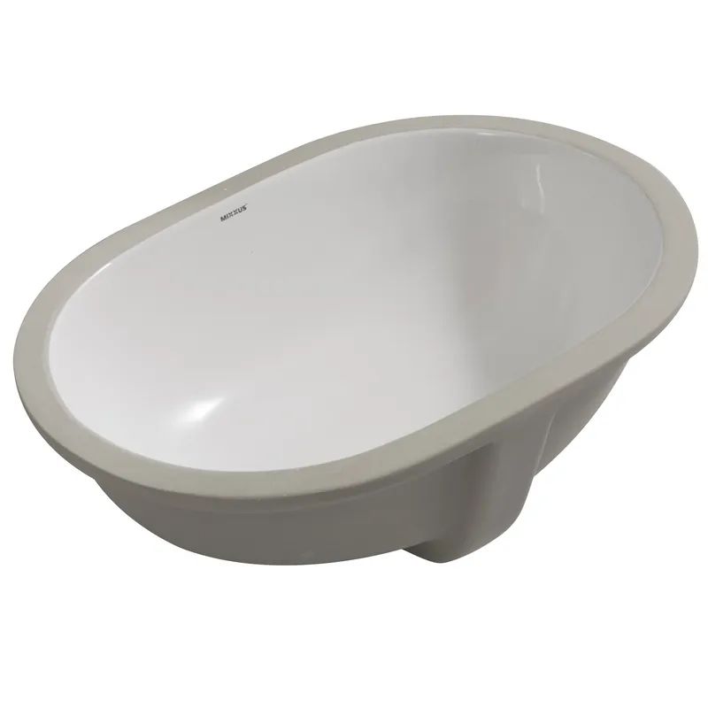 фото Раковина врізна під стільницю MIXXUS PREMIUM ELLIPSE-1701 570х385х205mm з переливом (MP6566)