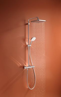 фотографія Душова система з термостатом для настінного монтажу Grohe Tempesta System 250 Cube (26689001)