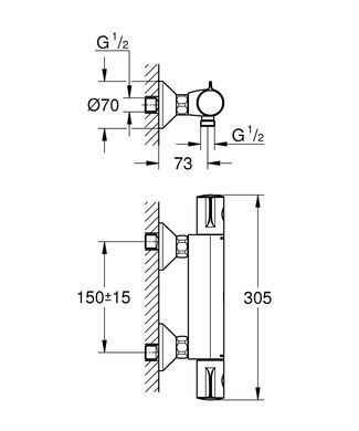 фото Термостат для душу Grohe Grohtherm 800 (34558000)