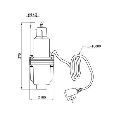 фото Насос глубинный вибрационный Pumpman TVM60-10 Нmax 70 м Qmax 1,1 куб.м 250 Вт