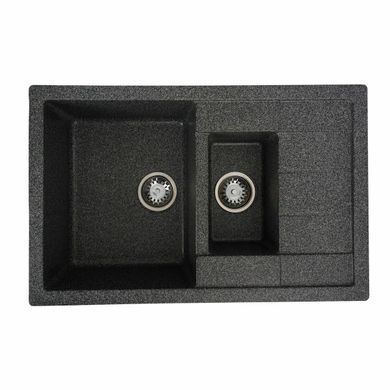 фотографія Гранітна мийка для кухні VALESO 7850W TOSKANA матовий Карбон