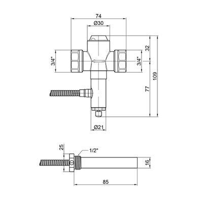фотографія Клапан теплового скидання Icma 3/4" №608