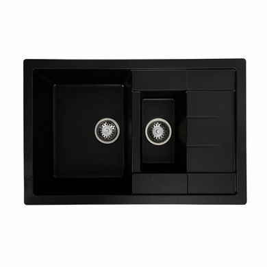 фотографія Гранітна мийка для кухні VALESO 7850W TOSKANA матовий Карбон