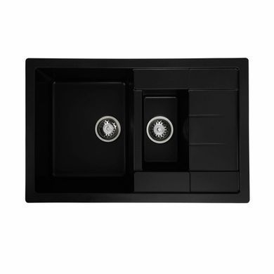 фотографія Гранітна мийка для кухні VALESO 7850W TOSKANA матовий Карбон